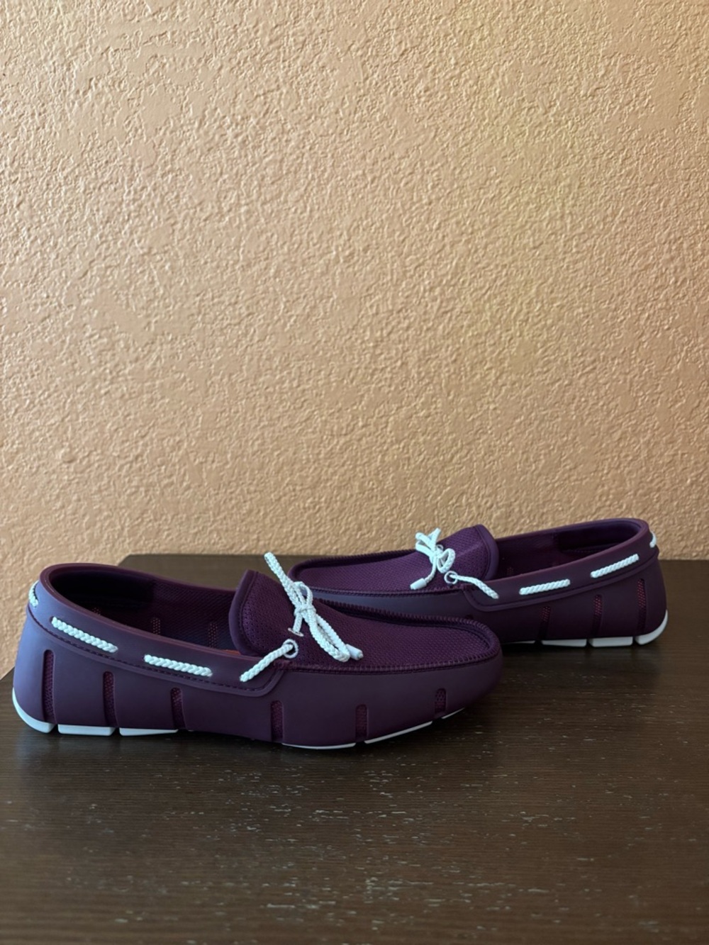 Swims Men’s Braided Lace Loafers Size 7 Slip-On Mulberry New Authentic